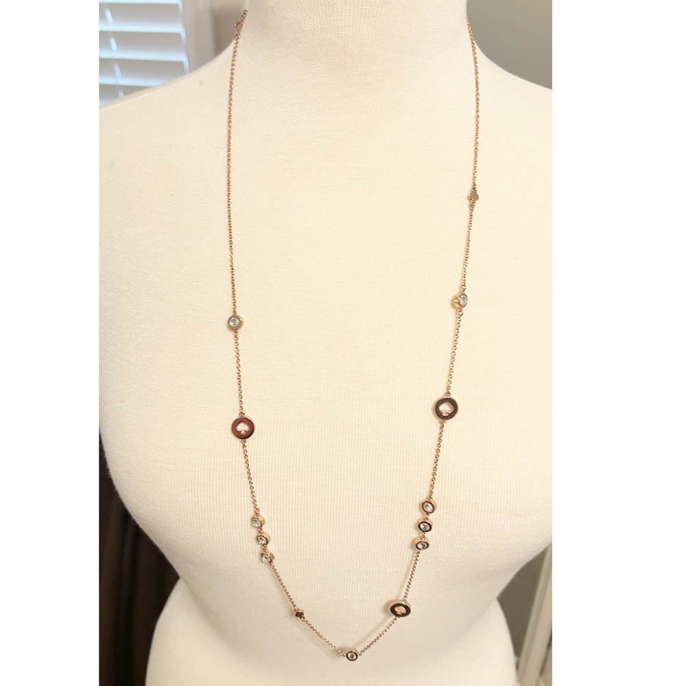 Kate Spade Spot The Spade Rose Gold Necklace